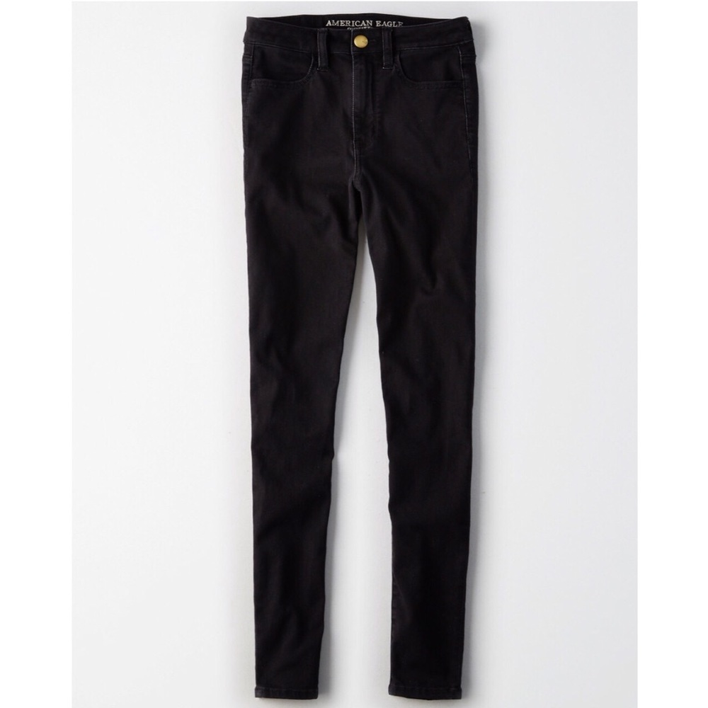 American Eagle Black Super High Waisted Jeans NWOT